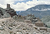 Ladakh - Basgo Gompa built on a mountain spur 